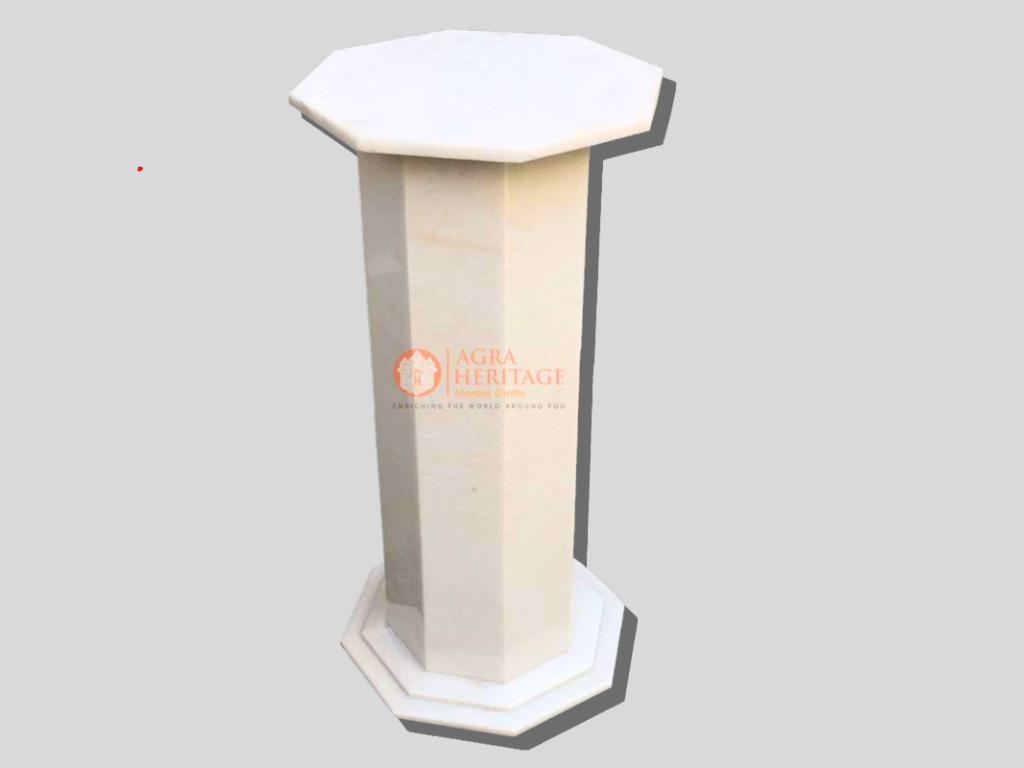 Handmade Marble White Stand/Base Decor